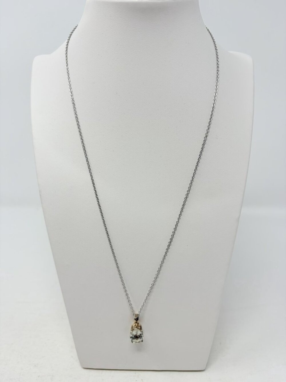 Shop LC‎ Green Amethyst/Diamond Oval Pendant in Sterling Silver Nickel Free 5520